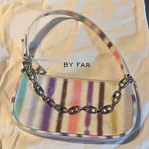 BY FAR Striped Multicolor Shoulder Bag